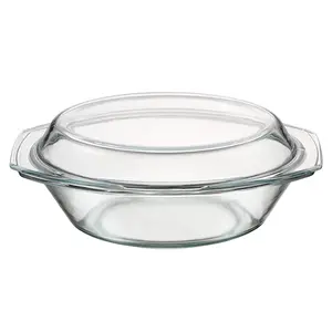 Microwave save 3L Glass Covered Casseroles Borosilicate galss cook pot