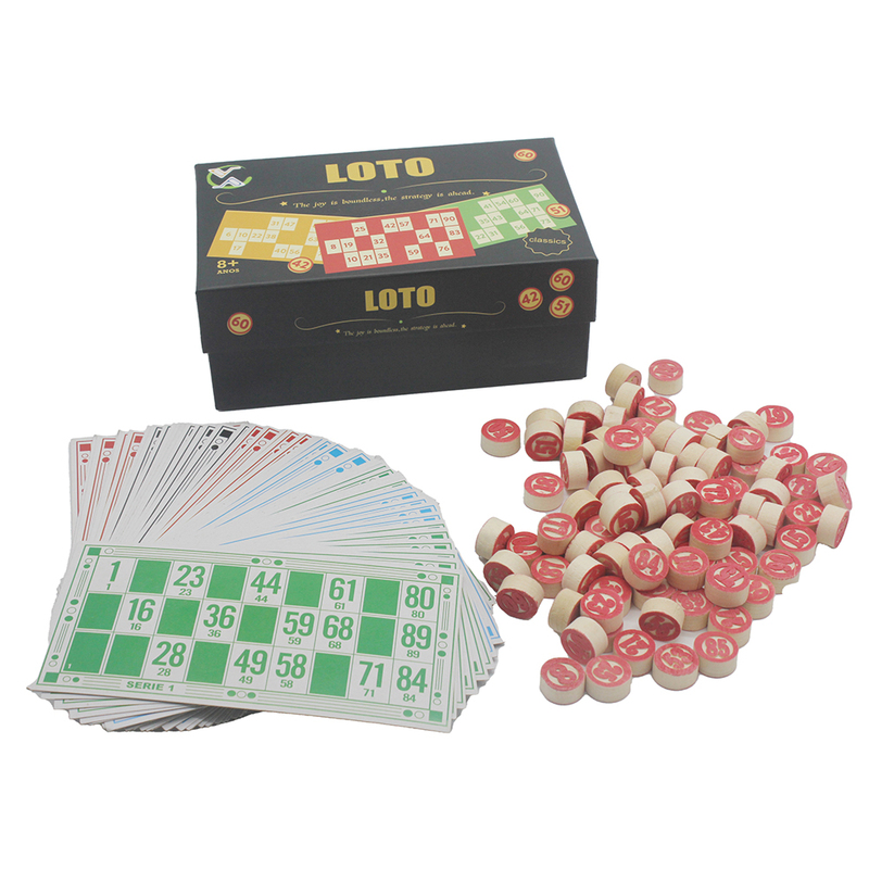 Wood Bingo Toys Educational Barrels Loteria
