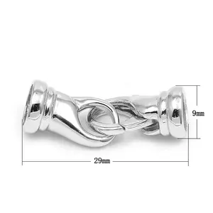 unfading Jewelry accessories making fashion wire cover buckle 925 Sterling silver minimalism pearl button lobster claw clasps