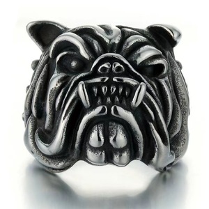 Bague ouverte réglable en alliage, style rétro punk <span class=keywords><strong>européen</strong></span>-américain, motif serpent, lézard, <span class=keywords><strong>chien</strong></span>, pharaon, exagérée et imposante, unisexe, électroplaquée - Product Image 6