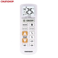Control Remoto Universal para Aire Acondicionado Chunghop con Pantalla LCD, Botones Retroiluminados, Compatible con las Principales Marcas