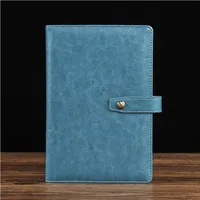 Cuaderno de Regalo de Lujo Personalizado con Tapa Dura de Cuero PU A4/A5/A6/B5/B6, Diario de Negocios Recargable con Soporte para Bolígrafo