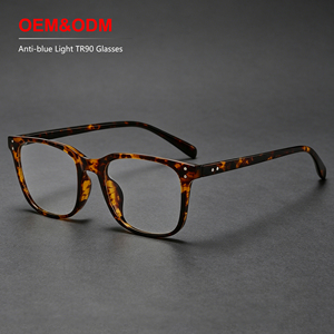 Nuevas <span class=keywords><strong>gafas</strong></span> ópticas de moda con montura cuadrada TR90 de alta calidad, unisex, personalizadas, con filtro de luz azul. - Product Image 1