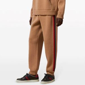 Pantalones de talla grande informales de punto formales de alta calidad con logotipo personalizado para hombre, pantalones y pantalones para correr cálidos de mezcla de lana para hombre - Product Image 1