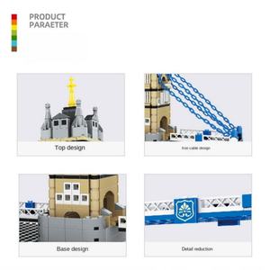 Blocs de construction de la Tower Bridge de Londres, modèle architectural détaillé, jouet éducatif pour enfants et collectionneurs, vente en gros - Product Image 4