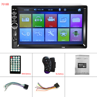 Entrepôt USA - Nouveau Lecteur Multimédia MP5 pour Voiture 2 Din 7 Pouces HD Écran Tactile avec Radio FM/USB/AUX, Télécommande, Amplificateur et Carte SD - Modèle 7018B