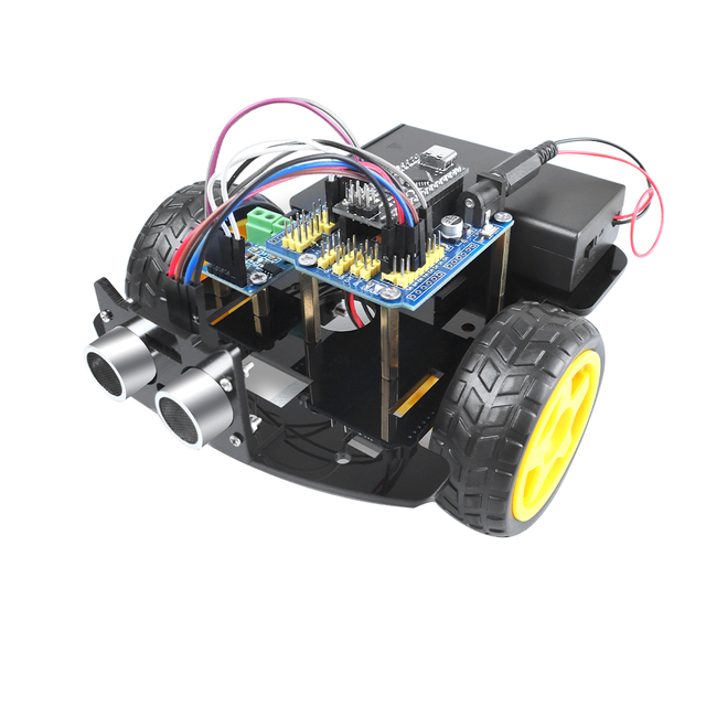 Upgraded V2.0 4WD Multi Robot Car Kit for R3 Robot STEM Graphical Programming Raspberry Pi Enabled PCB Material