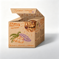 Boîte à biscuits personnalisée en papier kraft biodégradable de qualité alimentaire, impression UV, auto-érectible, pour pâtisserie, collations, gâteaux, emballage cadeau