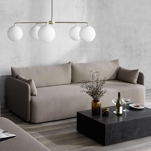 Sofá Moderno de Tela de Tres Plazas, Tapizado con Relleno de Espuma, Estilo Minimalista Italiano, Diseño Nórdico para Sala de Estar - Product Image 2