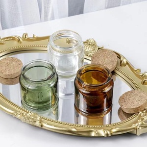 Barattoli per Candele in Vetro Trasparente Verde Ambrato da 100ml e 200ml, i Più Venduti, con Tappo in Sughero per Lanterne e Portacandele - Questo Natale - Product Image 5