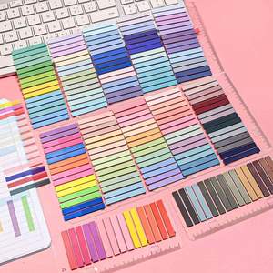 Juego de 6 Etiquetas Adhesivas Largas Multicolores Súper Resistentes, Diseño de Regla, para Clasificación de Documentos de Oficina, Estudio y Cuadernos - Product Image 6