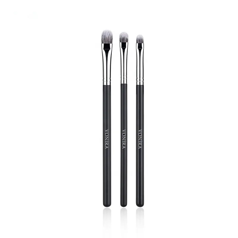 Vonira Beauty Factory Private Label 3PCS Firm Cut Crease Makeup Eye Brushes Set Wholesale Custom Logo OEM Make up Brush