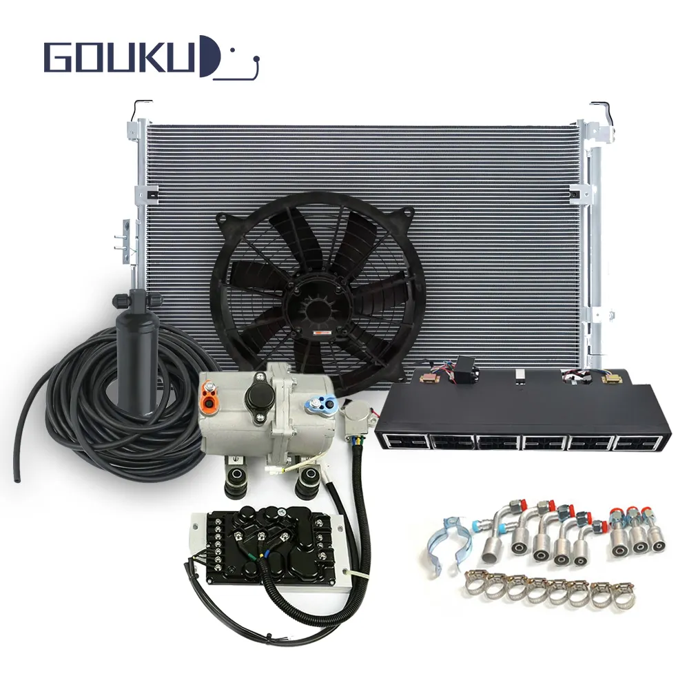 Universal Under Dash Evaporator Unit Assembly 12V 24V AC Evaporator Kit bus air conditioner