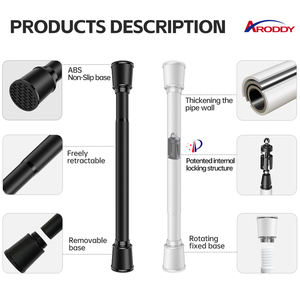 ARODDY-Tringles à rideaux en métal pour enfants, réglables, 1.1-1.9m - Product Image 2