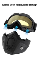 Lunettes de soleil de sport d'extérieur anti-UV, coupe-vent, pour moto-cross, moto, snowboard