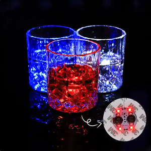 Tùy Chỉnh Dính Pin Powered Phát Sáng Đế Lót Ly Dán Rượu Chai Cup Thảm <span class=keywords><strong>LED</strong></span> Sáng Đế Lót Ly Cho Nhà Thanh - Product Image 4