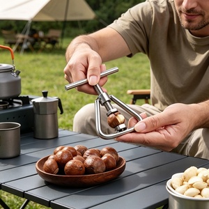 Ouvre-noix domestique facile à utiliser en fer/acier inoxydable pour amandes, noix <span class=keywords><strong>de</strong></span> pécan, noisettes et noix – Outil décortiqueur <span class=keywords><strong>de</strong></span> noix - Product Image 3