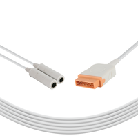 Câble adaptateur de température médical réutilisable Caremed en TPU pour sonde de température GE Healthcare Carescape B850 ISO 4mm