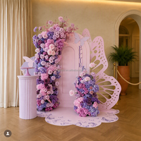 Centres de table en métal pour mariage, décorations de table, boule de fleurs, fournitures de décoration de mariage pour banquet élégant