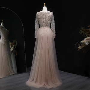 Jancember lsz632 sang trọng ngọc trai vuông cổ áo sequined Nàng Tiên Cá Buổi tối bên váy với overskirt - Product Image 6