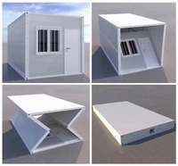 Villa de studio de luxe pliable et extensible, unité de conteneur préfabriquée personnalisée, bureau modulaire et résidence design