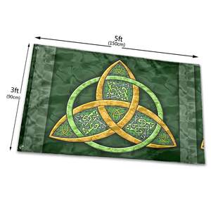 3x5 pies de poliéster de alta calidad Trinity Knot Bandera de Irlanda para la decoración del dormitorio universitario - Product Image 3