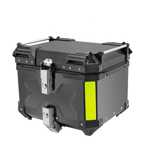 Customized 45L Aluminum Alloy Motorcycle Top Box Top Case Motorcycle Trunk Tour Tail Box with Security Lock for Store Helmet