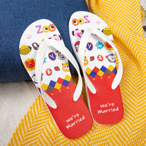Chanclas de Playa Blancas Personalizadas para Novia, Chanclas con Sublimación Personalizada, Chanclas de <span class=keywords><strong>Boda</strong></span> con Logotipo Personalizado para Invitados, Hombres y Mujeres - Product Image 4