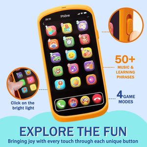 EPT Juguete Educativo Musical con Luz para Bebés, Teléfono Móvil Inteligente para el Aprendizaje de Niños Pequeños, Regalo Interactivo Electrónico, Teléfono de Juguete Preescolar - Product Image 4