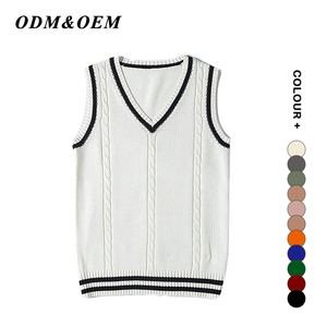 Vent d'école personnalisé garçons et filles et adolescents gilet <span class=keywords><strong>sans</strong></span> manches <span class=keywords><strong>pull</strong></span> tricoté <span class=keywords><strong>pull</strong></span> rayé - Product Image 6
