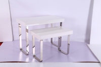Présentoir de Magasin en Bois Léger à 3 Étagères pour Boutique et Table de Présentation de Marchandises