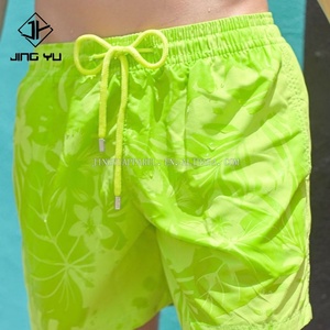 Shorts de bain décontractés pour hommes en nylon à changement de couleur activé par l'eau, avec impression de logo personnalisée, ODM/OEM - Product Image 6