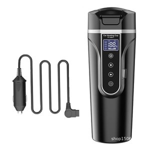 Gobelet chauffant pour voiture Chetaitai 12V 24V avec affichage numérique de la température, thermos intelligent universel pour voitures et camions - Product Image 2