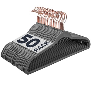 Móc Áo Nhung 50 Cái Cao Cấp, Chống Trượt, Chất Liệu Nhung, Chắc Chắn, Chịu Lực Cao - Product Image 1