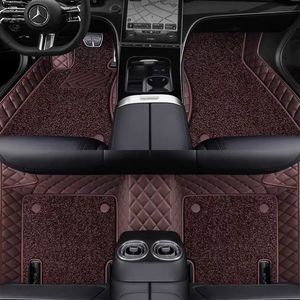 Tapis de sol de <span class=keywords><strong>voiture</strong></span> de luxe, couvrant entièrement l'avant et l'arrière, faciles à nettoyer et antidérapants, en cuir - Product Image 5