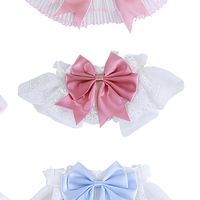 Collier pour animaux de compagnie avec nœud en dentelle et perles, serviette anti-salive pour chien et chat, style princesse, foulard pour toutes les saisons