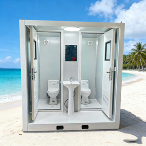 Toilettes mobiles de luxe en acier de haute qualité, toilettes portables, salle de bain extérieure, unité de douche, toilettes, mini-pods, conteneurs - Product Image 1