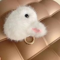Porte-clés en peluche de lapin super doux, mini breloques pour sac, adorables jouets en peluche, accessoires de voiture unisexes