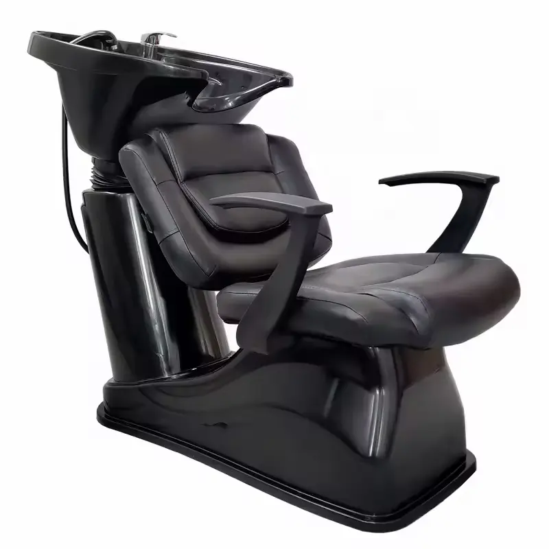 Offre Spéciale totalement noir salon de beauté meubles moderne cheveux lavage shampooing chaise