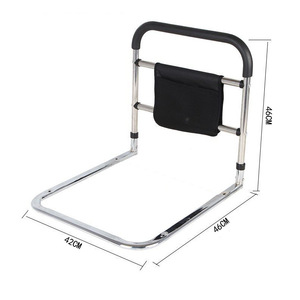 Stainless Steel Bedside Handrail With <b>Storage</b> Pouch For Elderly And Disabled Assistance - Product Image 5