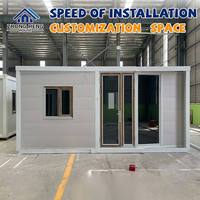 Casa Contenedor de Acero Modular Prefabricada Moderna de 20 pies, Expandible, Plegable, Portátil, de Lujo, Tipo Cápsula para Vivienda Pequeña, Almacén o Anexo