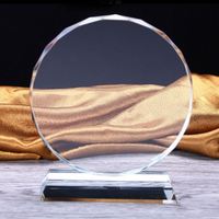 Barato al por mayor K9 en blanco, Crystal Trophy Awards Custom 3D Laser Engrving Crystal Glass Trofeos para regalo de negocios/