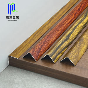 Profilé de sol en aluminium en forme de L, <span class=keywords><strong>finition</strong></span> grain de bois, bande de bordure <span class=keywords><strong>d</strong></span>'<span class=keywords><strong>angle</strong></span> droit en forme de 7, barre de moquette pour revêtements de sol stratifiés, carrelés et vinyle - Product Image 2