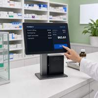 Système de point de vente à écran tactile avec imprimante 58 mm, caisse enregistreuse pour magasin de détail, supermarché, restaurant, caissier, 15,6 pouces