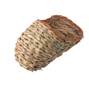 Nid pour hamster tissé à la main en paille, jouet à mâcher en herbe pour hamster, utilisation été et hiver - Product Image 5