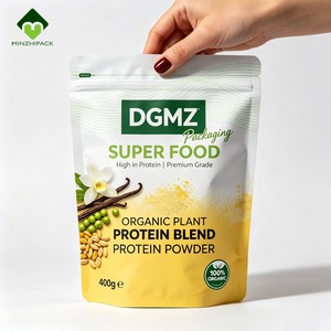Bolsa de Embalaje Personalizada con Cierre, Mate, para 400g de Proteína Vegetal Orgánica en Polvo, Superalimento - Product Image 1