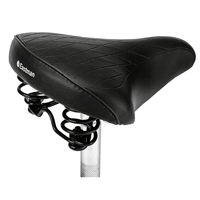 Selle de vélo de haute qualité et durable, revêtement Rexine (9-SP), base en plastique, ressort simple, confort massant, unisexe, pour vélos de route