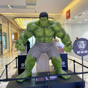 Figuras de Acción de Películas de Superhéroes Famosos de Alta Calidad al por Mayor, Estatua Gigante de <span class=keywords><strong>Hulk</strong></span> de Fibra de Vidrio, Decoración para Gimnasio - Product Image 3