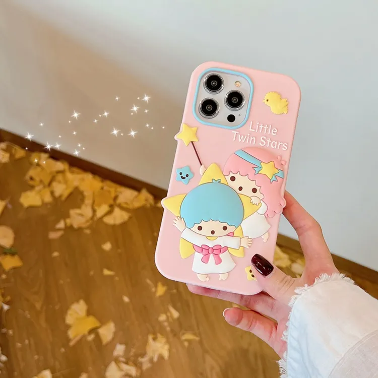 Oksilicone Hot Sale 3d Cartoon Design Hoge Kwaliteit Siliconen Telefoonhoesje Voor Full Body Protector Mobiele Telefoon Voor Meisjes