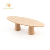 Table à manger rectangulaire extensible en chêne massif de style moderne américain, sur mesure pour appartement, hôtel, villa